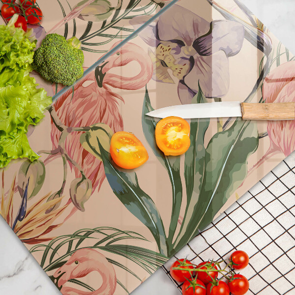 De vidrio templado Ilustración de flamencos