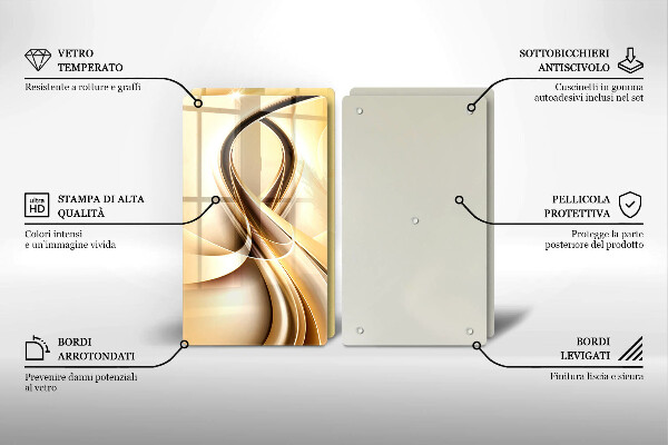 De vidrio templado Abstracción de humo