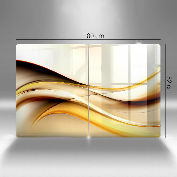 De vidrio templado Líneas de humo abstractas