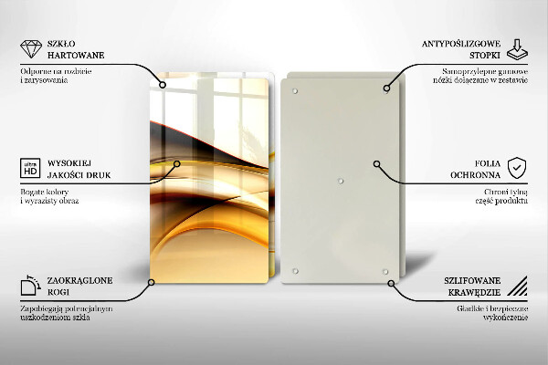 De vidrio templado Líneas de humo abstractas