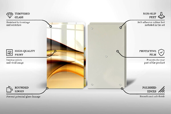 De vidrio templado Líneas de humo abstractas