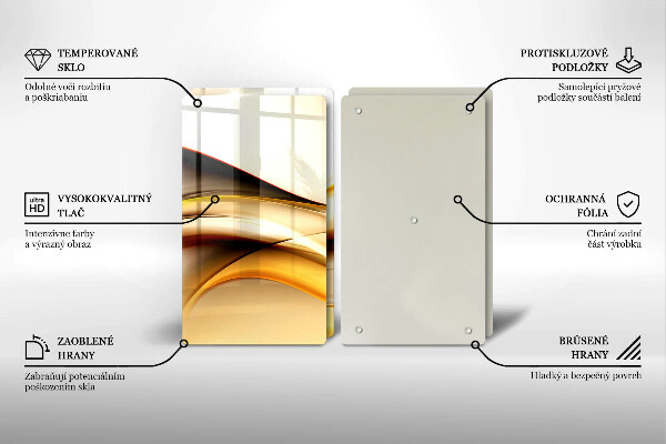 De vidrio templado Líneas de humo abstractas
