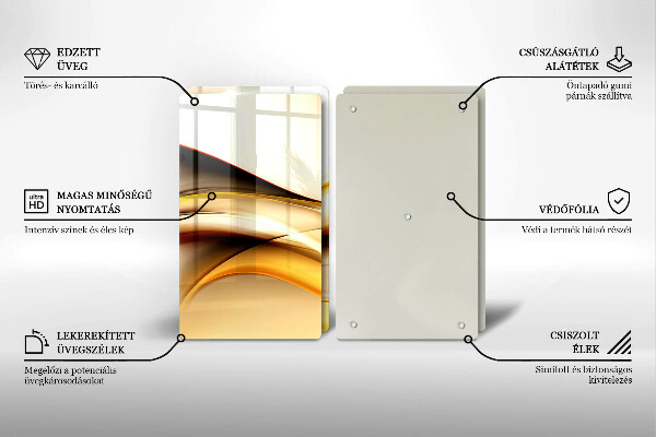 De vidrio templado Líneas de humo abstractas