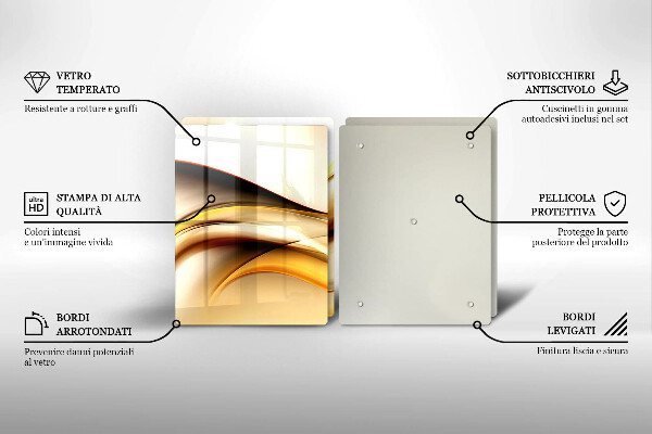 De vidrio templado Líneas de humo abstractas