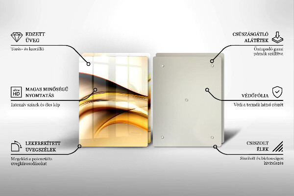 De vidrio templado Líneas de humo abstractas