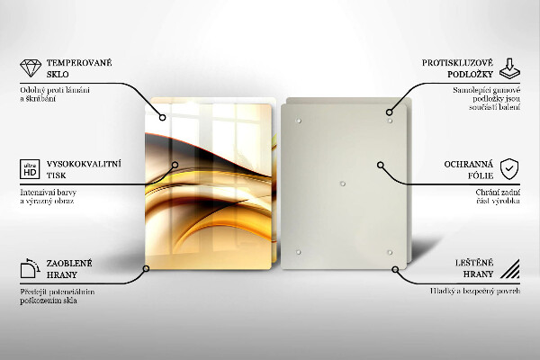 De vidrio templado Líneas de humo abstractas