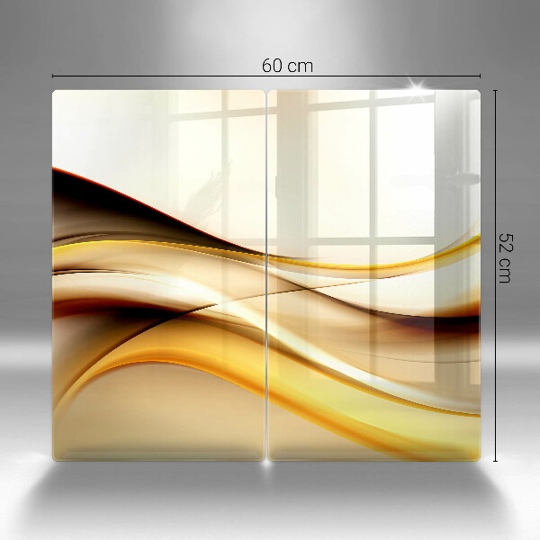De vidrio templado Líneas de humo abstractas