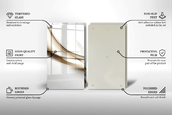 De vidrio templado Abstracción de líneas suaves