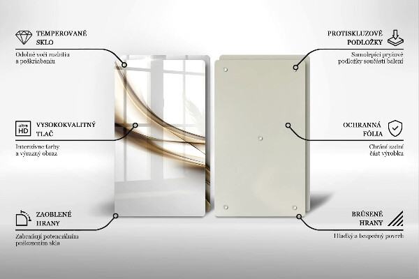 De vidrio templado Abstracción de líneas suaves