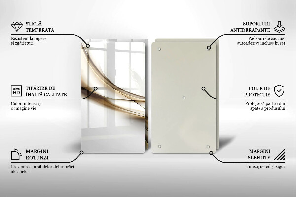 De vidrio templado Abstracción de líneas suaves