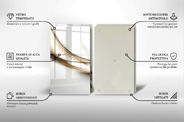 De vidrio templado Abstracción de líneas suaves