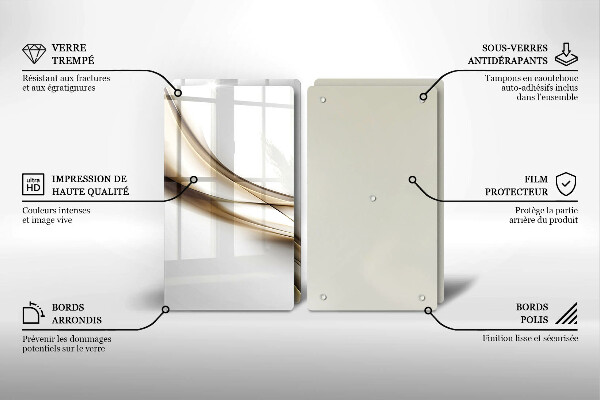 De vidrio templado Abstracción de líneas suaves