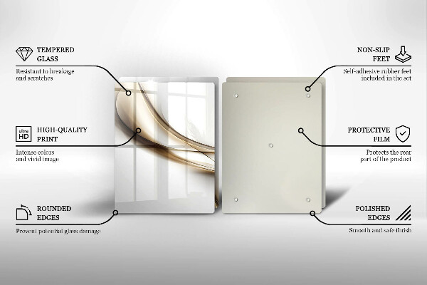 De vidrio templado Abstracción de líneas suaves