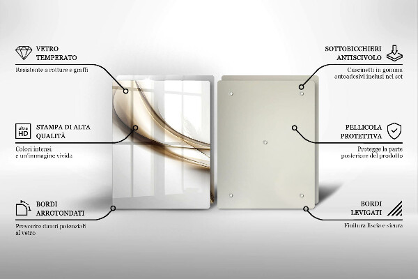 De vidrio templado Abstracción de líneas suaves