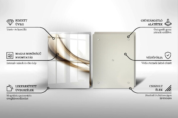 De vidrio templado Abstracción de líneas suaves