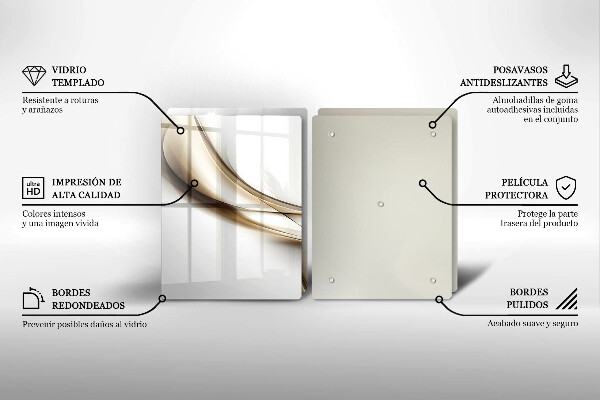 De vidrio templado Abstracción de líneas suaves