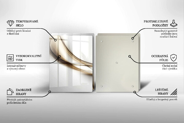 De vidrio templado Abstracción de líneas suaves