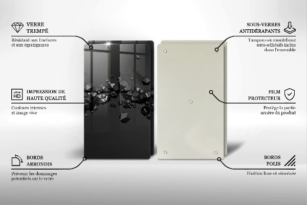 De vidrio templado Abstracción de formas 3d