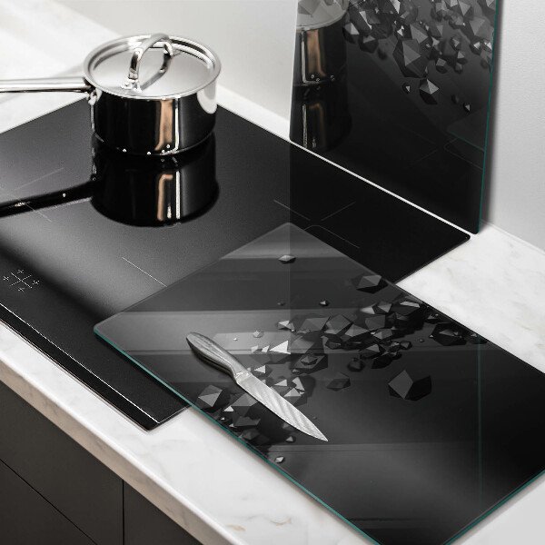 De vidrio templado Abstracción de formas 3d