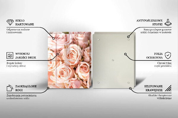 De vidrio templado Ramo de rosas delicadas