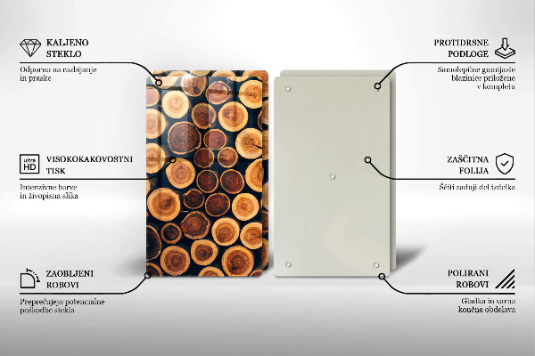 De vidrio templado Tocones de árboles de madera