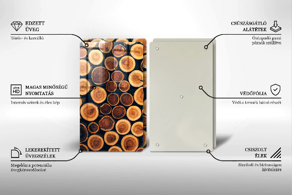De vidrio templado Tocones de árboles de madera