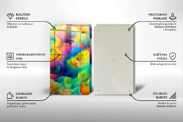 De vidrio templado Abstracción colorida