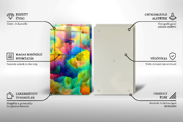 De vidrio templado Abstracción colorida