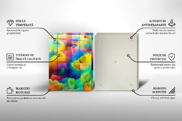 De vidrio templado Abstracción colorida