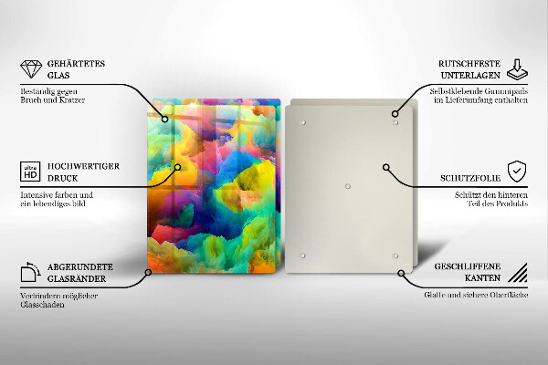 De vidrio templado Abstracción colorida