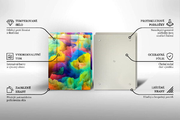 De vidrio templado Abstracción colorida