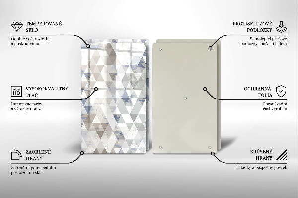 De vidrio templado Patrón de triángulos