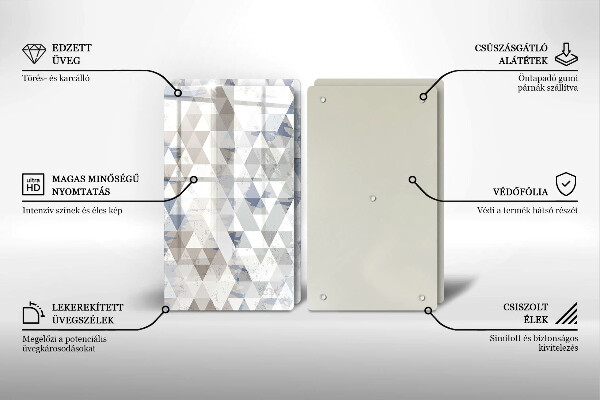 De vidrio templado Patrón de triángulos