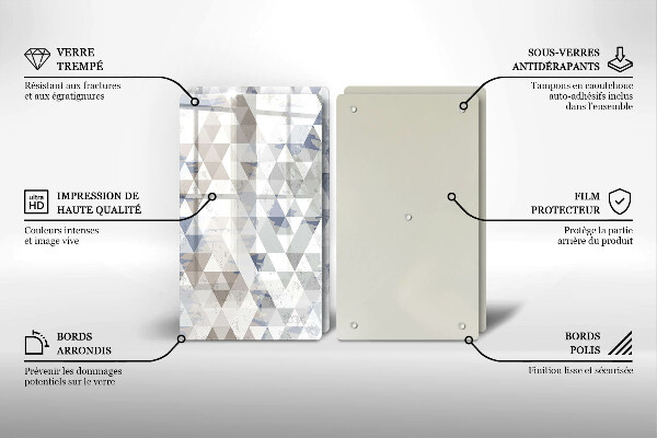 De vidrio templado Patrón de triángulos
