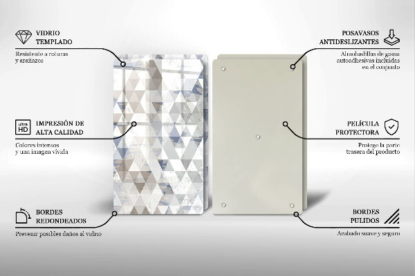 De vidrio templado Patrón de triángulos