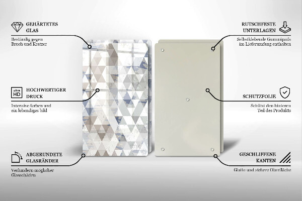 De vidrio templado Patrón de triángulos