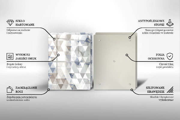 De vidrio templado Patrón de triángulos