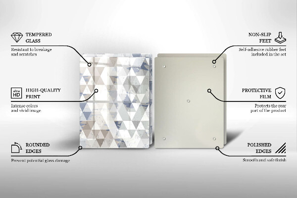 De vidrio templado Patrón de triángulos