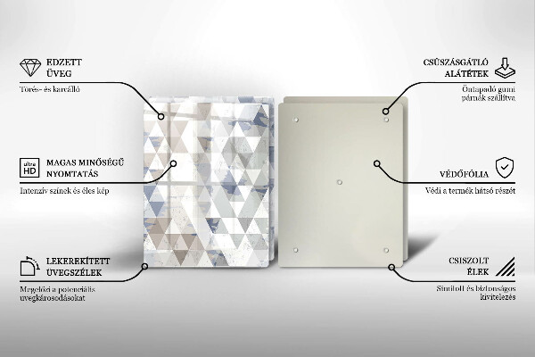 De vidrio templado Patrón de triángulos