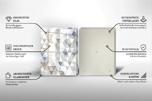 De vidrio templado Patrón de triángulos
