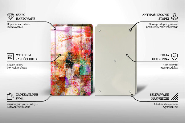 De vidrio templado Abstracción de pintura