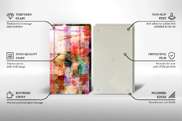 De vidrio templado Abstracción de pintura