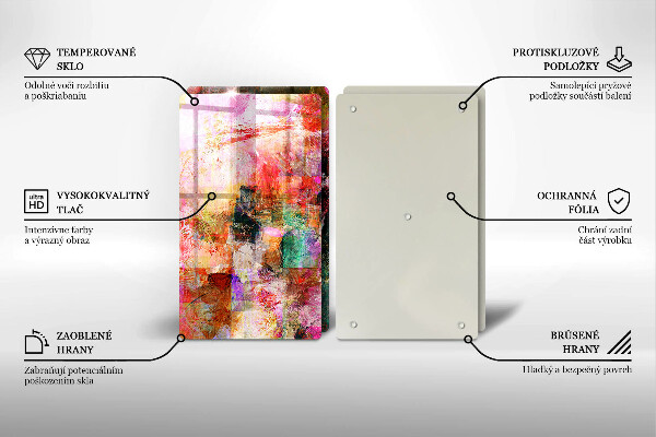 De vidrio templado Abstracción de pintura