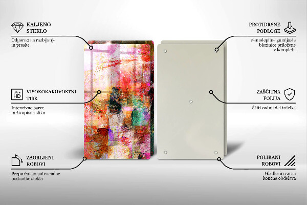 De vidrio templado Abstracción de pintura