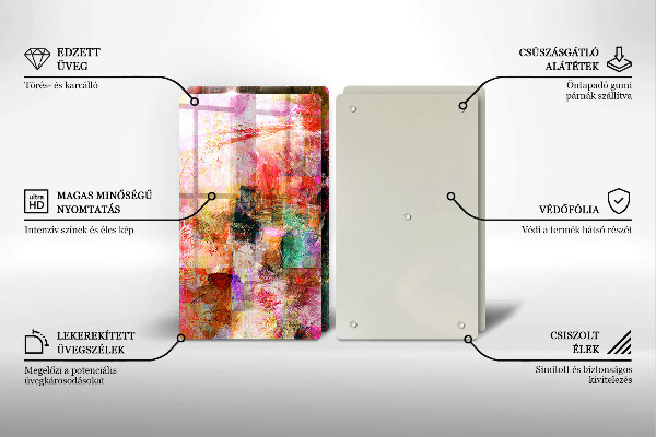 De vidrio templado Abstracción de pintura