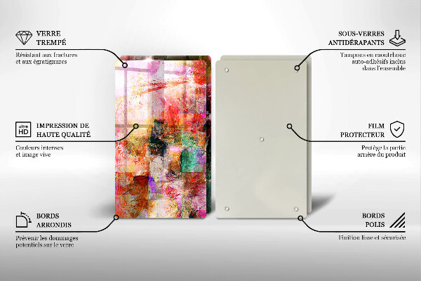 De vidrio templado Abstracción de pintura