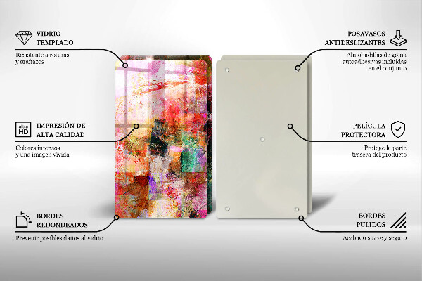 De vidrio templado Abstracción de pintura