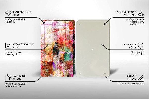 De vidrio templado Abstracción de pintura