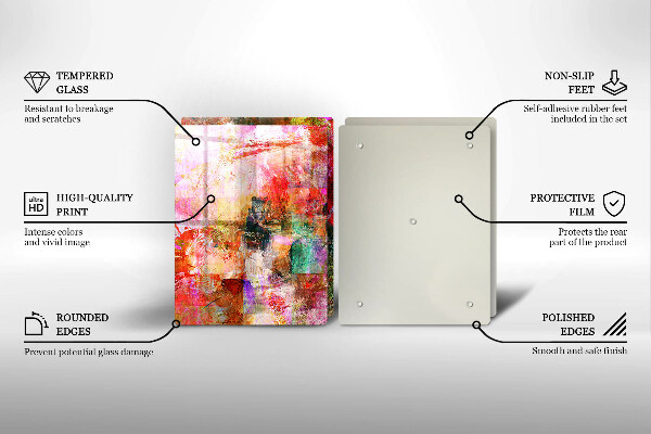 De vidrio templado Abstracción de pintura