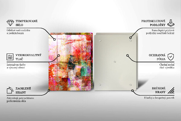 De vidrio templado Abstracción de pintura